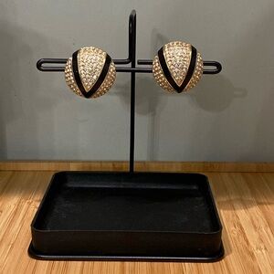 Vintage Guy Laroche sparkling enameled earring